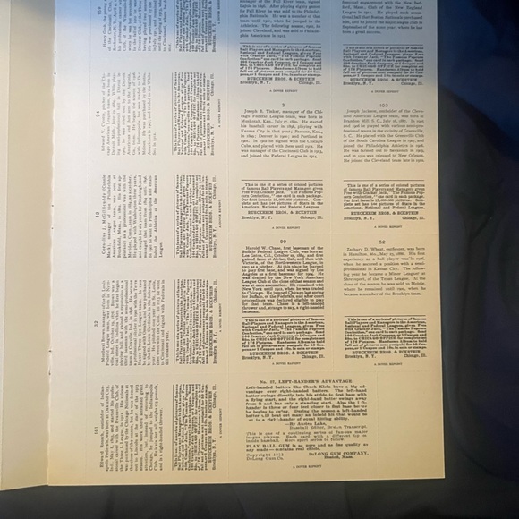 1977 Dover Reprints Vintage Baseball Cards Book 8 Pages Pre-War BB Cards - Picture 10 of 16